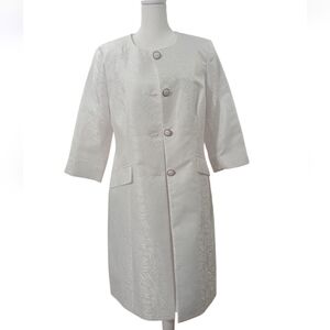 Chic White Button-Down Midi Dress